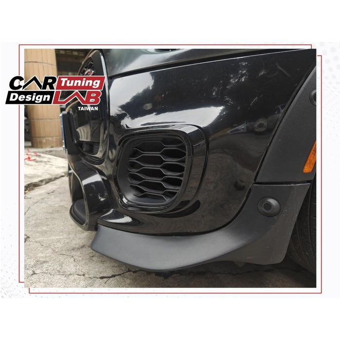 Gloss Black Front Bumper Canards – For Mini Cooper JCW F55 / F56 / F57 (Aero Kit Models) – Pair