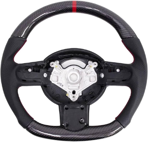 Carbon Fiber Steering Wheel Leather Red Stripe & Leather Grip – Mini Cooper R50 / R52 / R53 (2002–2006)