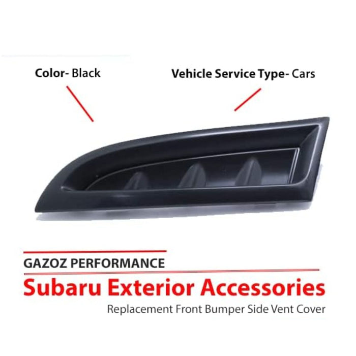 Front Bumper Side Vent Covers RH+LH Compatible With Subaru Impreza WRX STI (2006–2007 GDF)