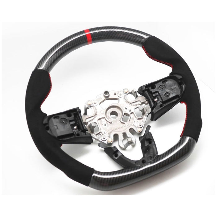 Carbon Fiber & Suede Steering Wheel – For Mini Cooper F56/F55/F57 S & JCW (2014–2021)