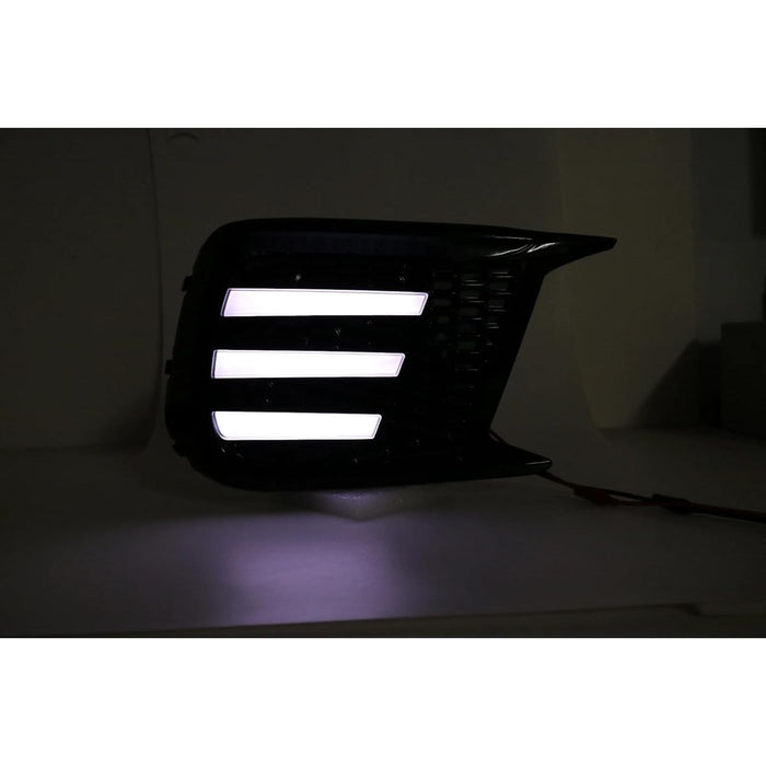 Triple DRL LED Bezel Kit – For Subaru WRX/STI (2018–2021) with Sequential Turn Signal (Smoked Lens)