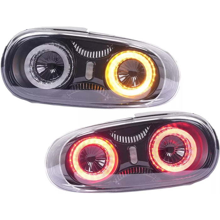 LED Halo Tail Lights with Greeting Animation – Clear Lens (2006–2015 Mazda MX-5 Miata NC)