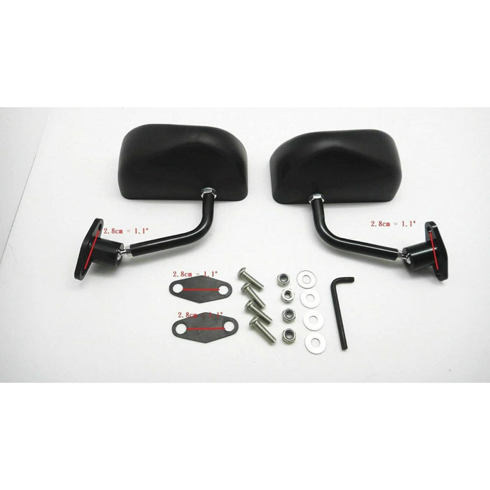 Carbon Look F1 Style Race Mirrors (Universal Fit, Pair RH+LH)