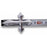 3D Pointed Cross Chrome Silver Emblem Decal – Universal Fit for Cars, Trucks & Motorcycles