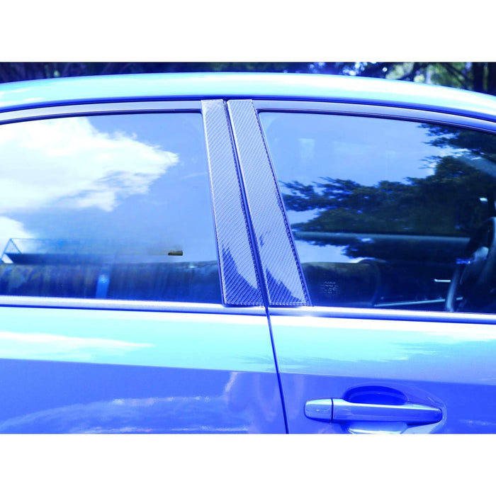Carbon B Pillar Window Trim Covers Compatible With Subaru WRX / STI VA (2015–2021) – 15PCS