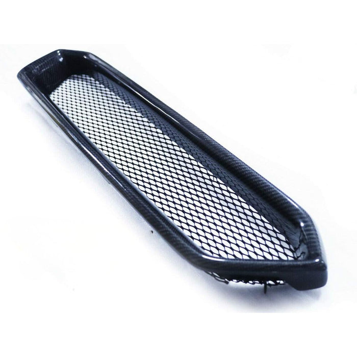 Badgeless Style Carbon Fiber Front Grille Compatible With Subaru WRX STI VA 2018-2021 – Black Mesh Grill