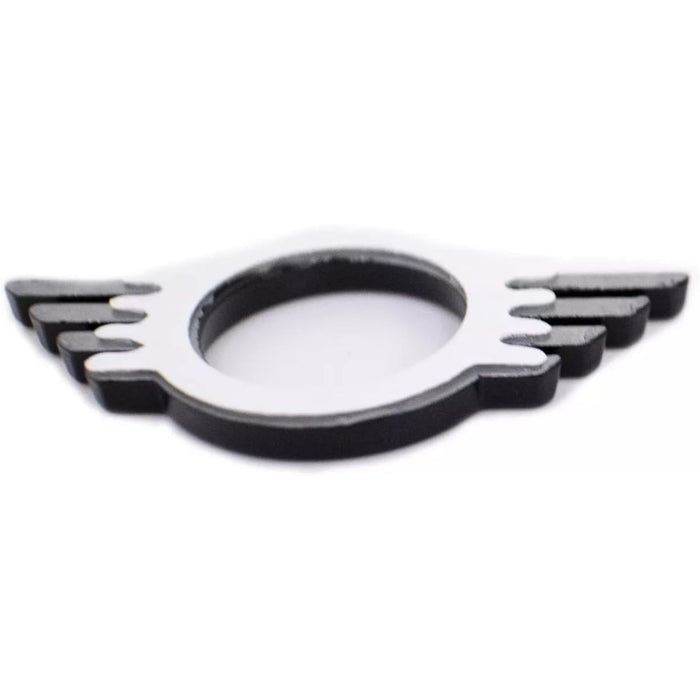 Black Satin Metal Door Pin Surround Badge – 2pcs for MINI Cooper (Gen1 / Gen2 / Gen3)