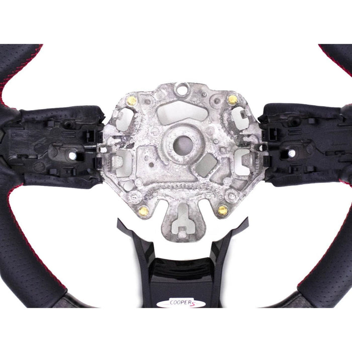 Aluminum Nappa Leather Steering Wheel Red Stitching for Mini Cooper F54 F55 F56 F57 F60 LCI2