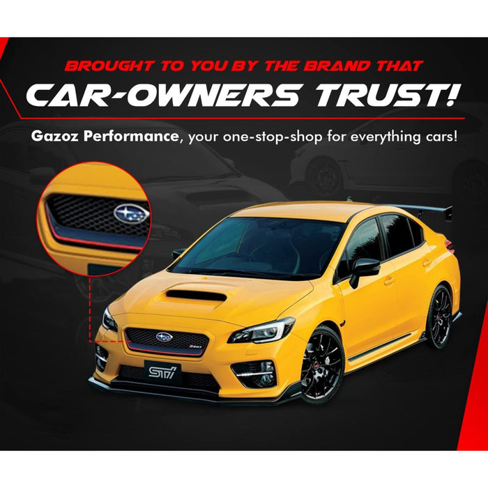 Red Pinstripe Front Grille Decal Compatible With Subaru WRX STI (2015–2019)