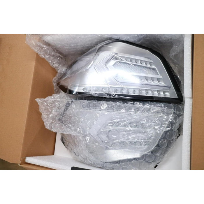 LED Tail Lights with Sequential Indicator – Clear Lens White Bar for Subaru WRX STI (2015–2021)