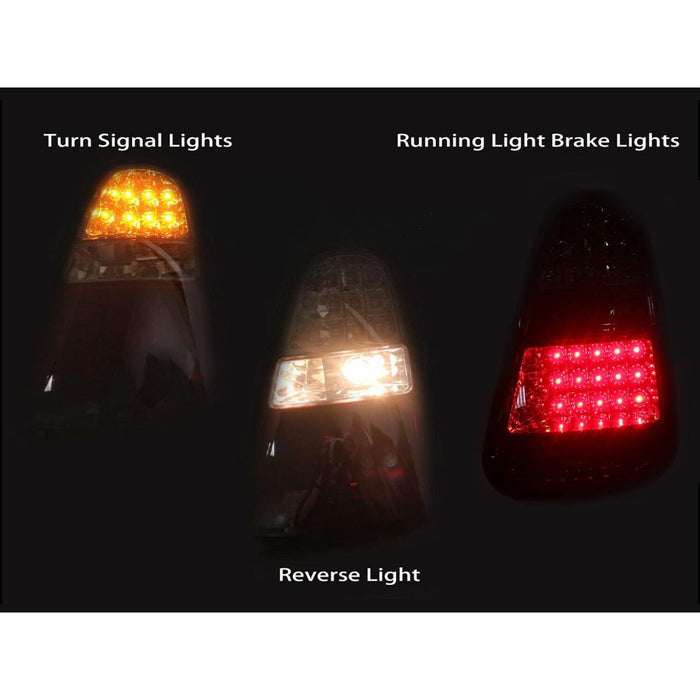 LED Tail Lights Rear Lamps with Reverse – Smoked Lens Compatible with 2004-2008 Mini Cooper R50 R52 R53