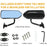 F1 Style Black Gloss Side View Mirrors Universal Fit (2-Piece Set)