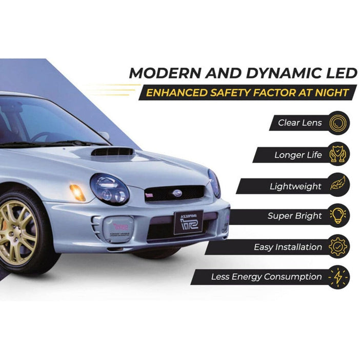 Clear Lens Side Marker Indicators Reflector Compatible with 2002-2003 Subaru Impreza WRX STI