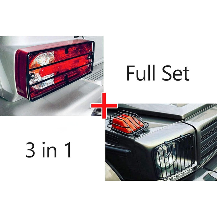 6X Headlight Rear Light Indicator Guards for Mercedes-Benz W463 G Class – Combo Set