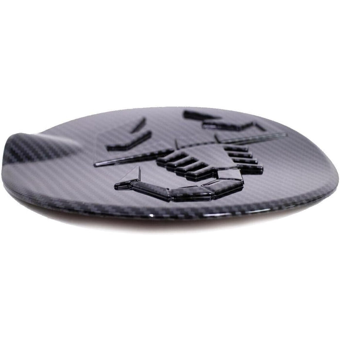 Carbon Look Fuel Gas Cap Cover for Fiat 500 595 Abarth 2007–2021