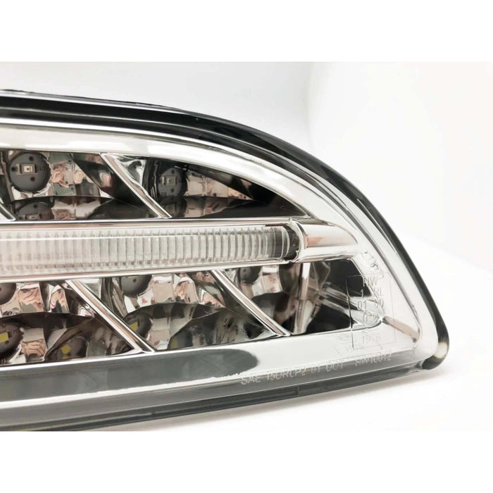 3-in-1 LED DRL Fog Lights with Turn Signal – Chrome Lens for Porsche 911 997 (2005–2009)