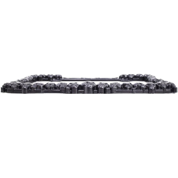 3D Chrome Skull License Plate Frame (Black, USA Size)