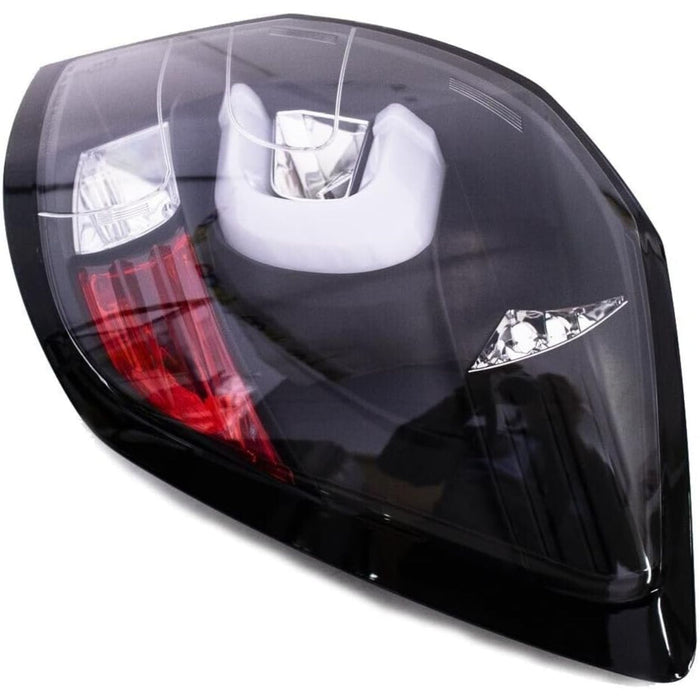 LED Tail Lights Black Base White Bar for Skoda Fabia II Mk2 2007–2014
