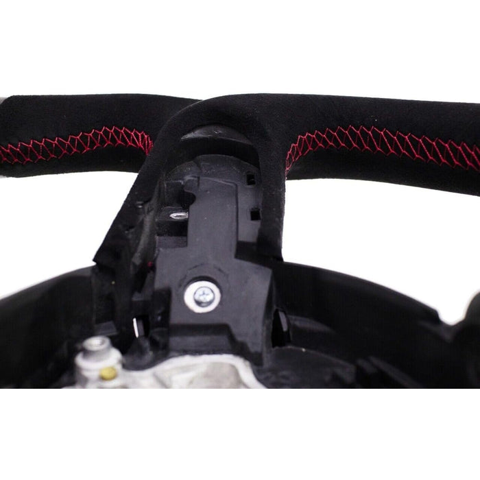 Custom Carbon Fiber Steering Wheel with Red Stripe for Mini Cooper R50 / R52 / R53 (2002–2008)