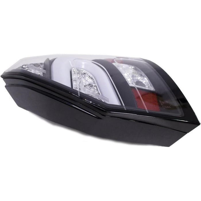 LED Tail Lights Black Base White Bar for Skoda Fabia II Mk2 2007–2014