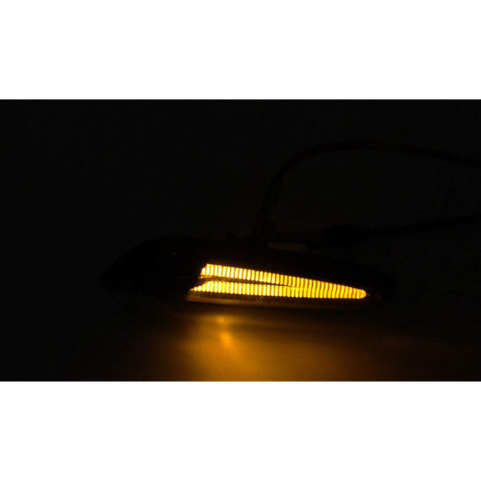 LED Side Marker Lights Compatible With BMW E82 / E87 / E90 / E91 / E92 / E93 - Crystal Smoke Lens