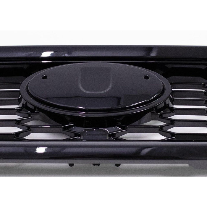 Euro Style Front Grille with Emblem Bracket – Gloss Black for Subaru WRX & STI (2018–2021, VA)