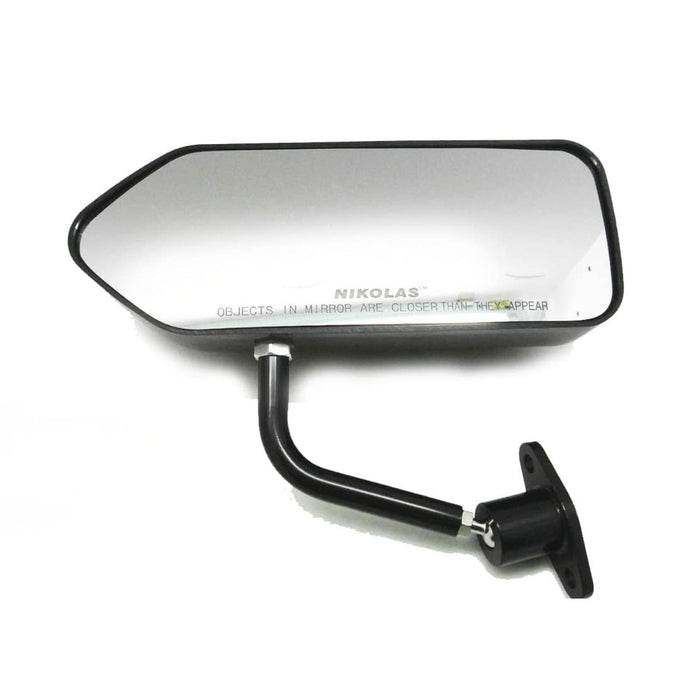 F1 Style Black Gloss Side View Mirrors Universal Fit (2-Piece Set)
