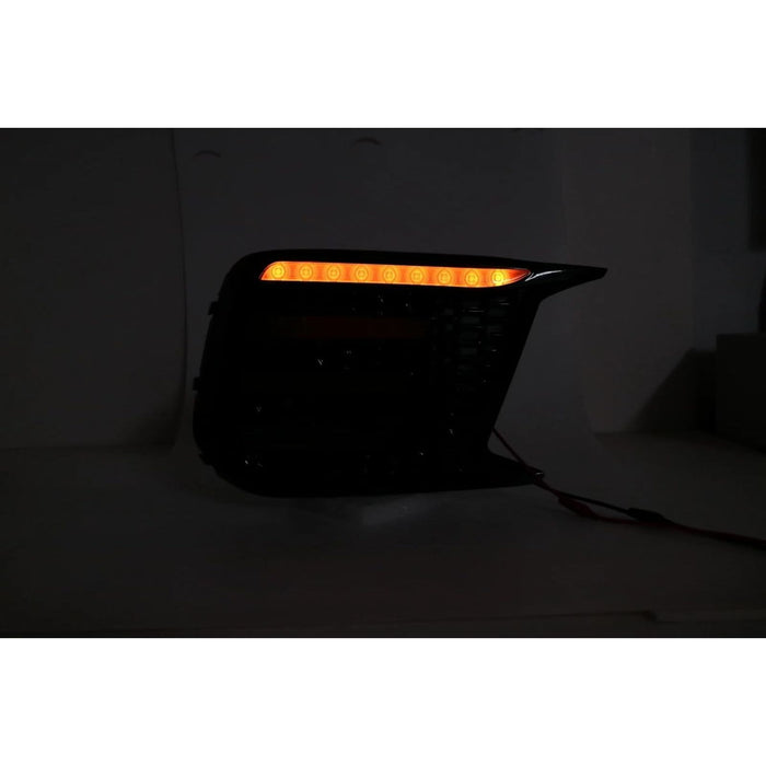 Triple DRL LED Bezel Kit – For Subaru WRX/STI (2018–2021) with Sequential Turn Signal (Smoked Lens)