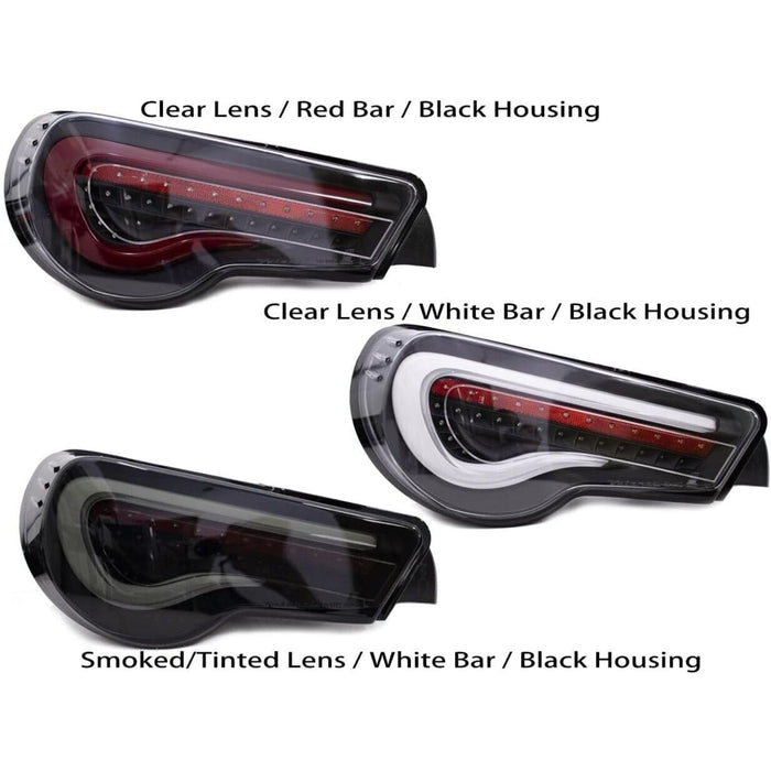 LED Tail Lights with Sequential Turn Signals Black Smoked for Scion FR-S / GT86 / BRZ 2013–2021