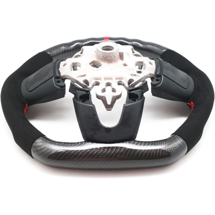 Carbon Fiber & Suede Steering Wheel – For Mini Cooper F56/F55/F57 S & JCW (2014–2021)
