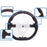 Carbon Fiber Perforated Leather Steering Wheel Red Stitching for Suzuki Swift Sport ZC33S 2017–2023