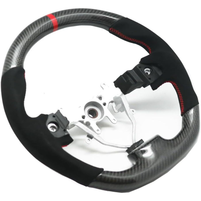 Steering Wheel – Carbon Alcantara Red Stripe For Subaru WRX/STI GR (2008–2014)