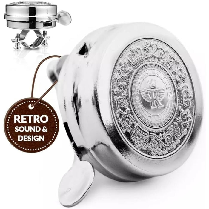 Showa Retro Vintage Classic Bicycle Bell – Silver (LM-025)
