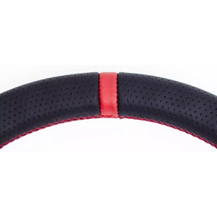 Black Perforated Leather Steering Wheel with 12 O’Clock Stripe – 2015–2021 Subaru WRX STI VA