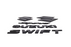 Glossy Black Front + Rear Sport Emblems Badges Full Set for Suzuki Swift Sport ZC33S