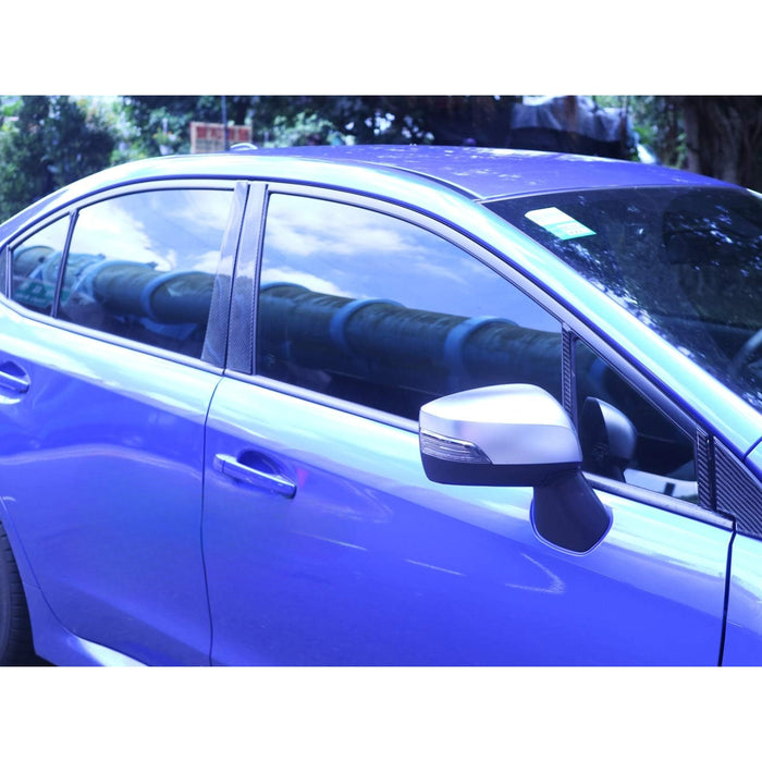 Carbon B Pillar Window Trim Covers Compatible With Subaru WRX / STI VA (2015–2021) – 15PCS