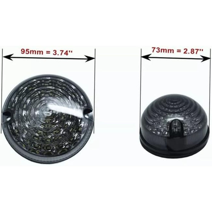 Exterior Lights - 73mm LED Upgrade Lamps Kit Smoke Lens for 1990-2016 Land Rover Defender