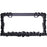 3D Chrome Skull License Plate Frame (Black, USA Size)