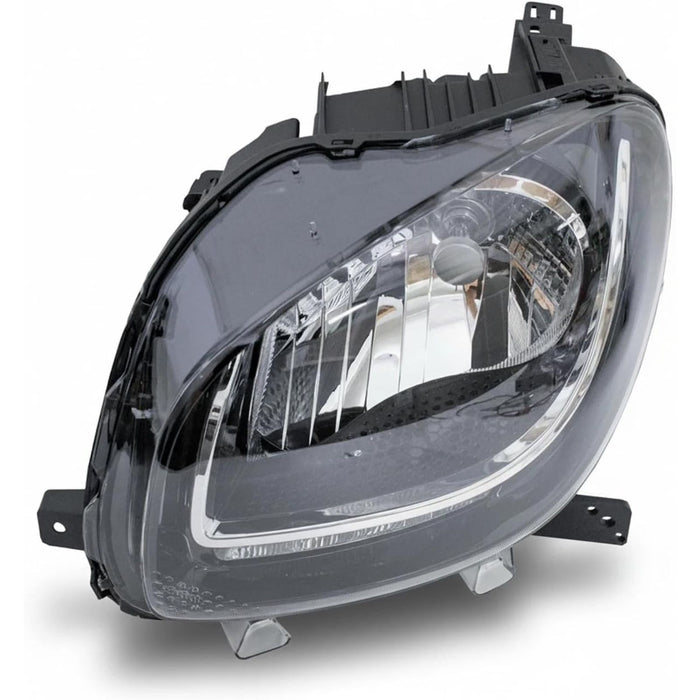 Assembly Headlight Lamp Clear Lens / Black Base – For Smart Fortwo 453 Mk3 (2014–2019)