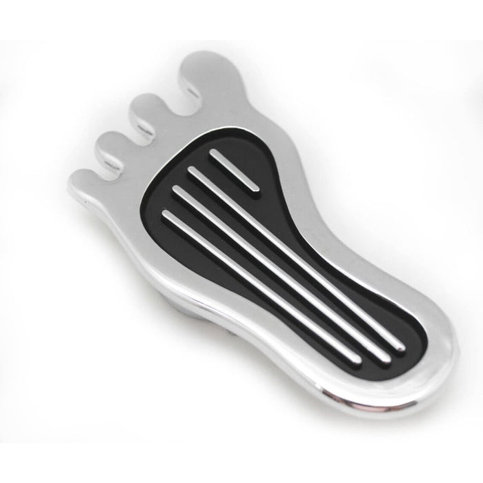 Barefoot Style Dimmer Switch Pedal Pad Cover Chrome Aluminum Hot Rod Rat Rod Custom Design