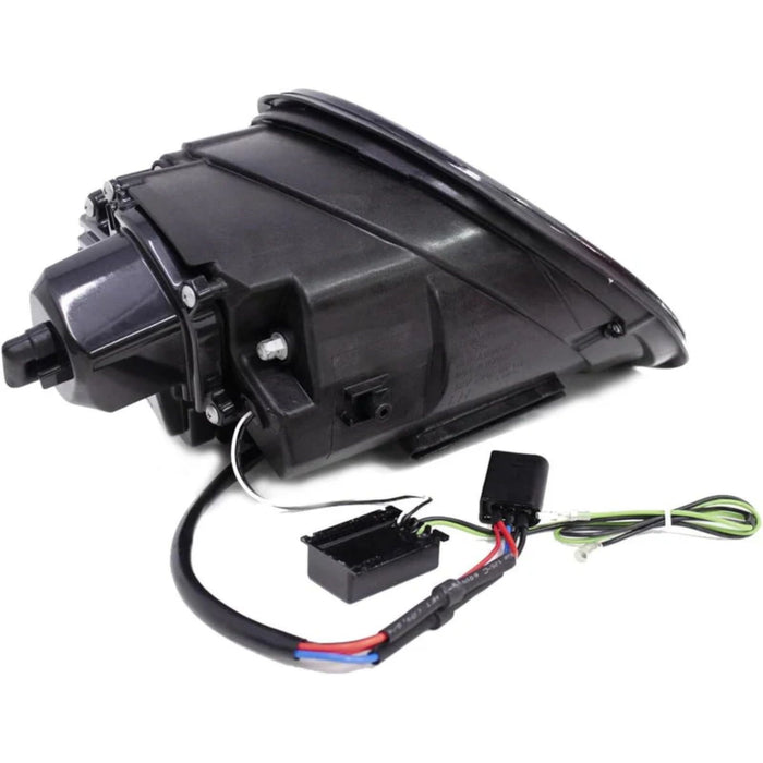 LED Projector Headlights w/ High &  Low Beam – Black Housing for Volkswagen Beetle (1998–2005)