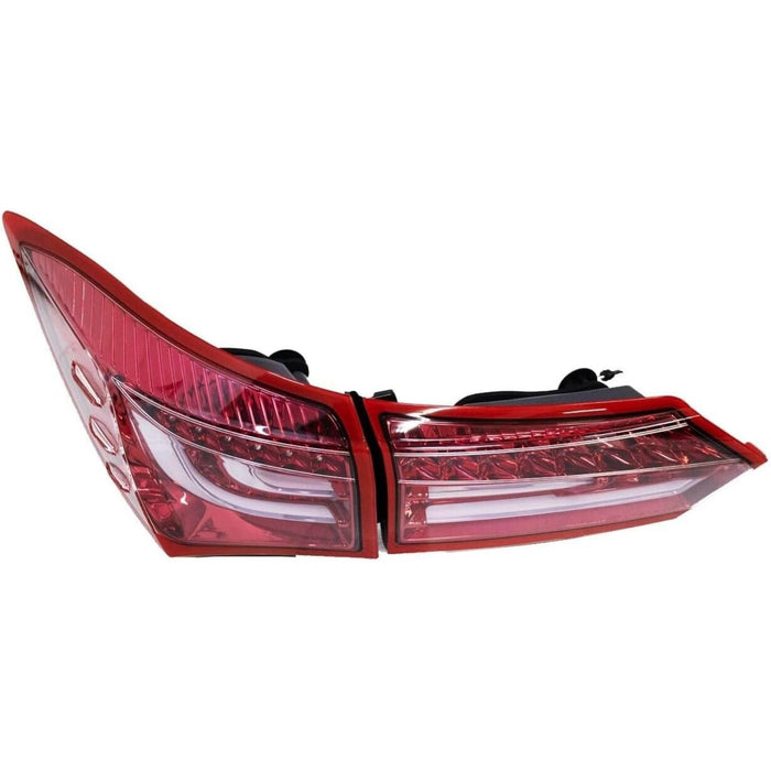 LED Tail Lights Clear Lens Black Housing for Toyota Corolla Altis 2014–2018