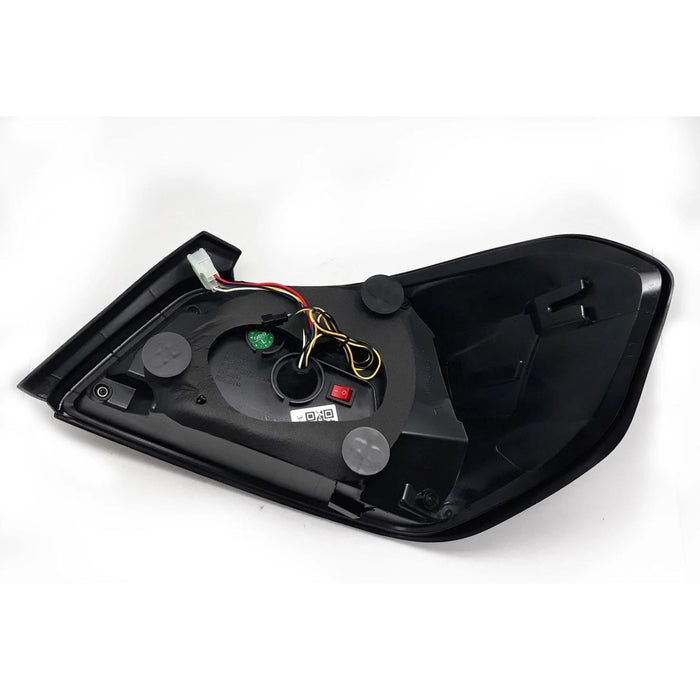 LED Tail Lights with Sequential Indicator (Red Bar / Black Housing) – For Subaru WRX / STI (2015–2021)