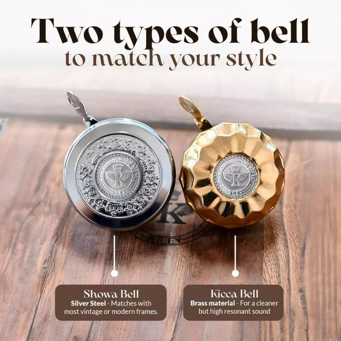 Showa Retro Vintage Classic Bicycle Bell – Silver (LM-025)