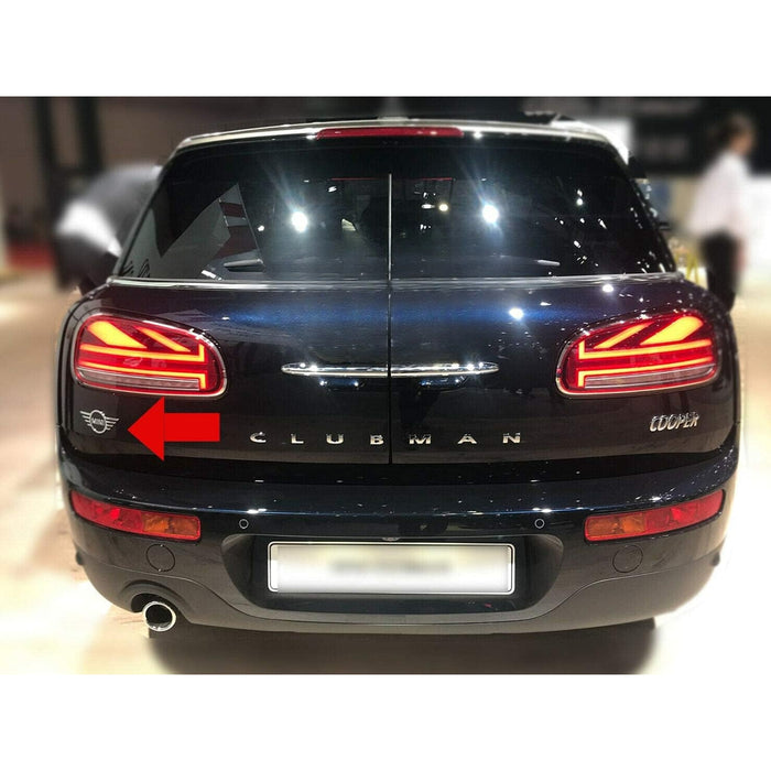 Front & Rear Glossy Black Emblem Badge Cover Compatible With Mini Cooper Clubman F54 (2019+)