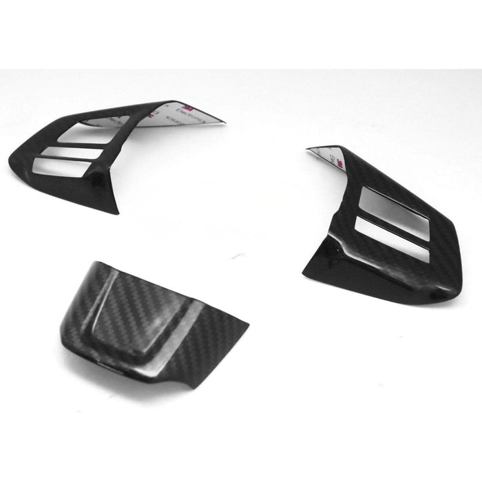 Carbon Fiber Steering Wheel Button Trim Cover Compatible With Subaru WRX STI VA 2018–2021 (Manual Transmission)