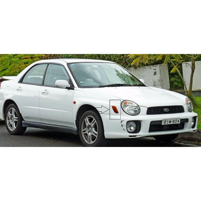 Clear Lens Side Marker Indicators Reflector Compatible with 2002-2003 Subaru Impreza WRX STI