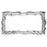 Tribal Flames Chrome License Plate Frame – 3D Metal US Size