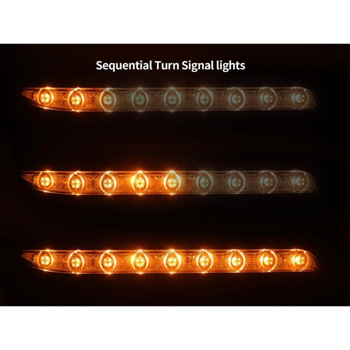 Triple DRL LED Bezel Kit – For Subaru WRX/STI (2018–2021) with Sequential Turn Signal (Smoked Lens)