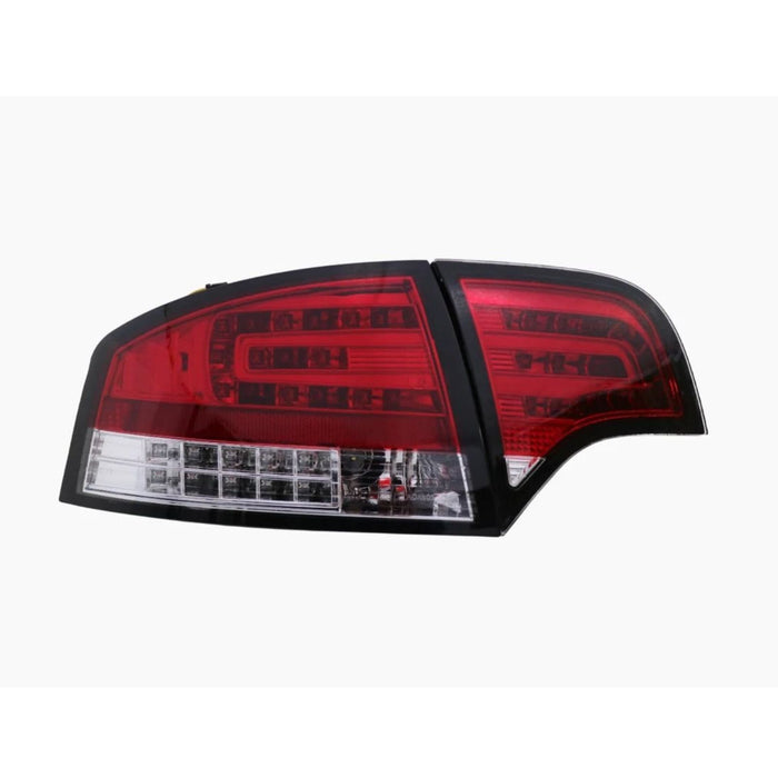 LED Tail Lights Red/Clear – For Audi A4 B7 Sedan (2005–2008, 4-Door Pair)